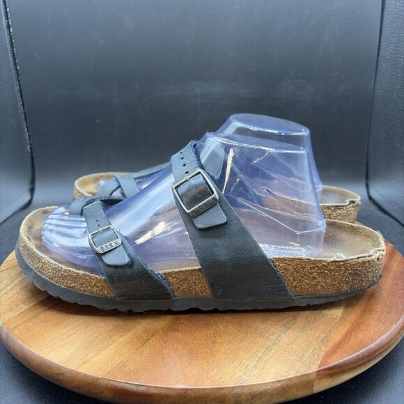 Birkenstock Shoes - Birkenstock Mayari Womens Size 10 Sandals Navy Blue Toe Loop Comfort Shoes